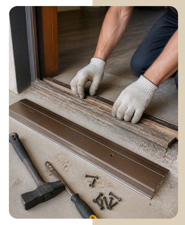 Замена порога двери в Черемхове по цене от 3649 р. | ДвериЛегко-Чрм