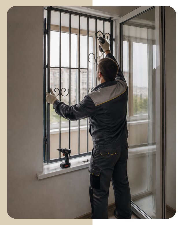 Установка решеток на лоджию под ключ с гарантией в Черемхове